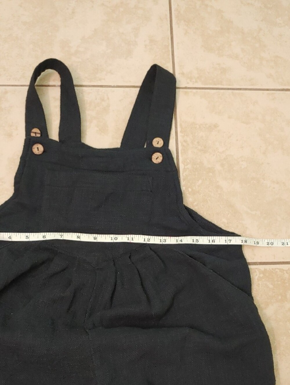 Free People Black Wide Leg Jumper Cotton Boho Overalls Women's Size XS - Picture 5 of 7
